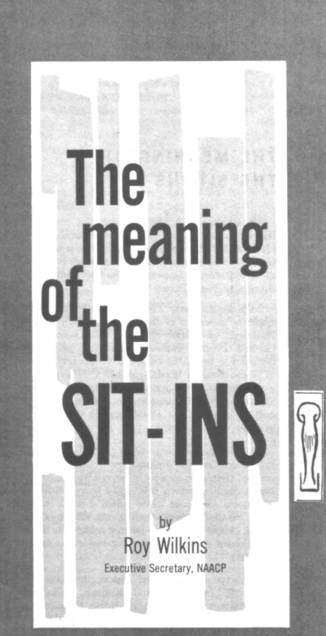 The brochures handed out by Roy Wilkins, Executive Secretary of the NAACP, "The Meaning of the Sit-ins"